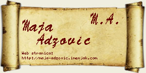 Maja Adžović vizit kartica